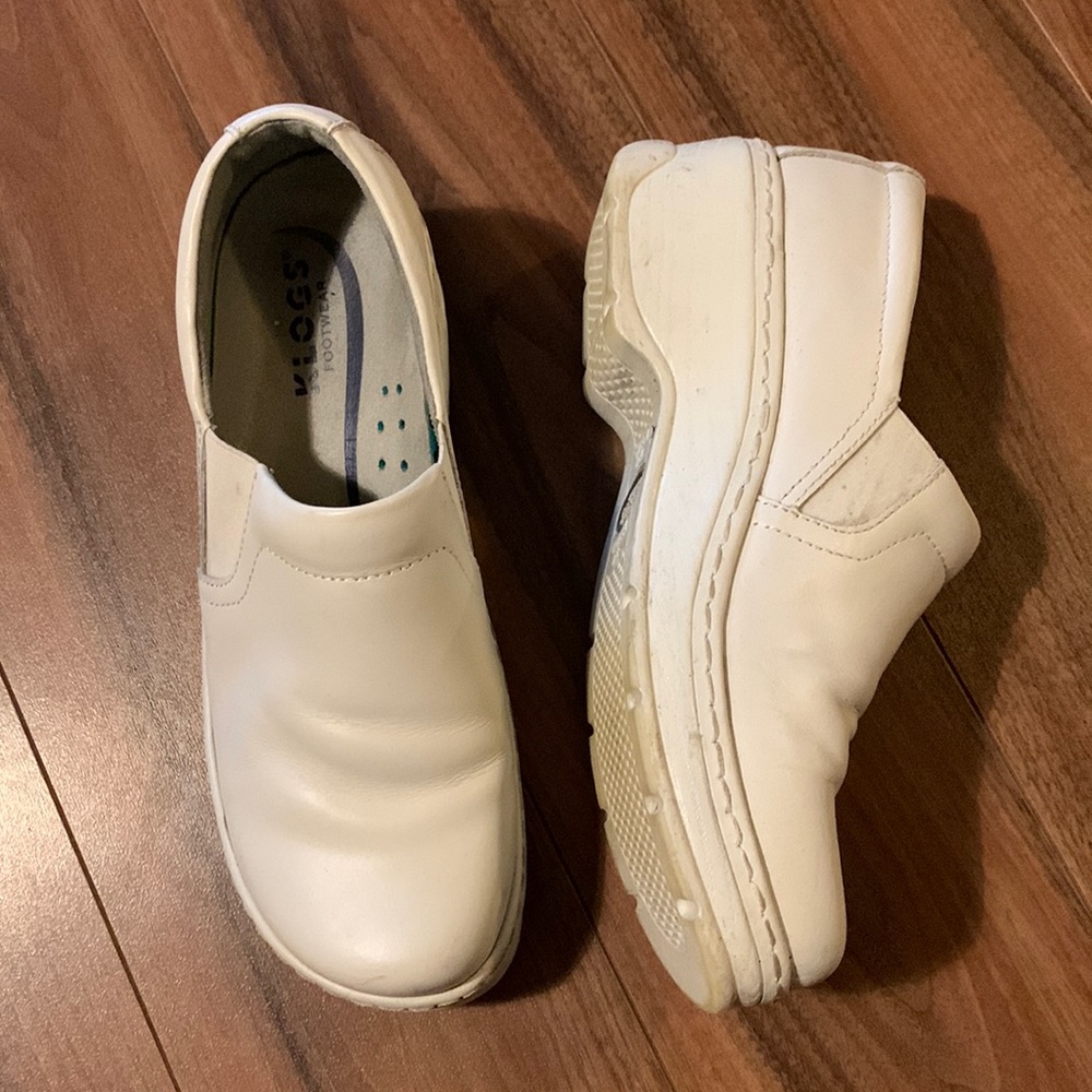 Klogs white platform clogs